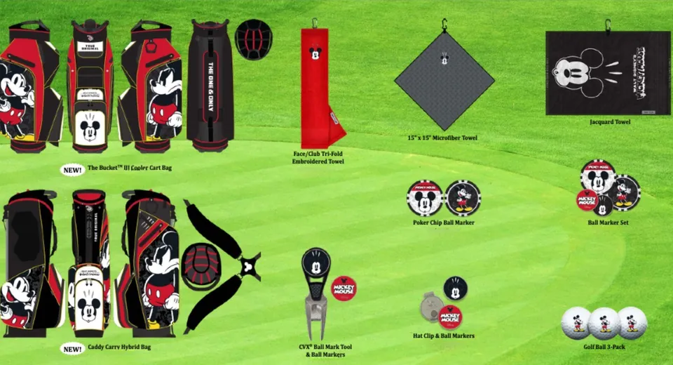 WinCraft Disney golf line — Mickey bags, headcovers and accessories